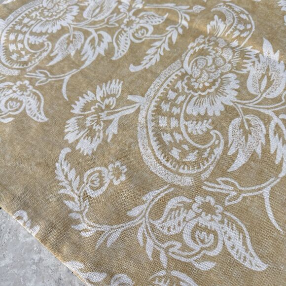 Pottery Barn Alessandra Linen Blend 24x24 Pillow Cover Honey Gold - Picture 3 of 6